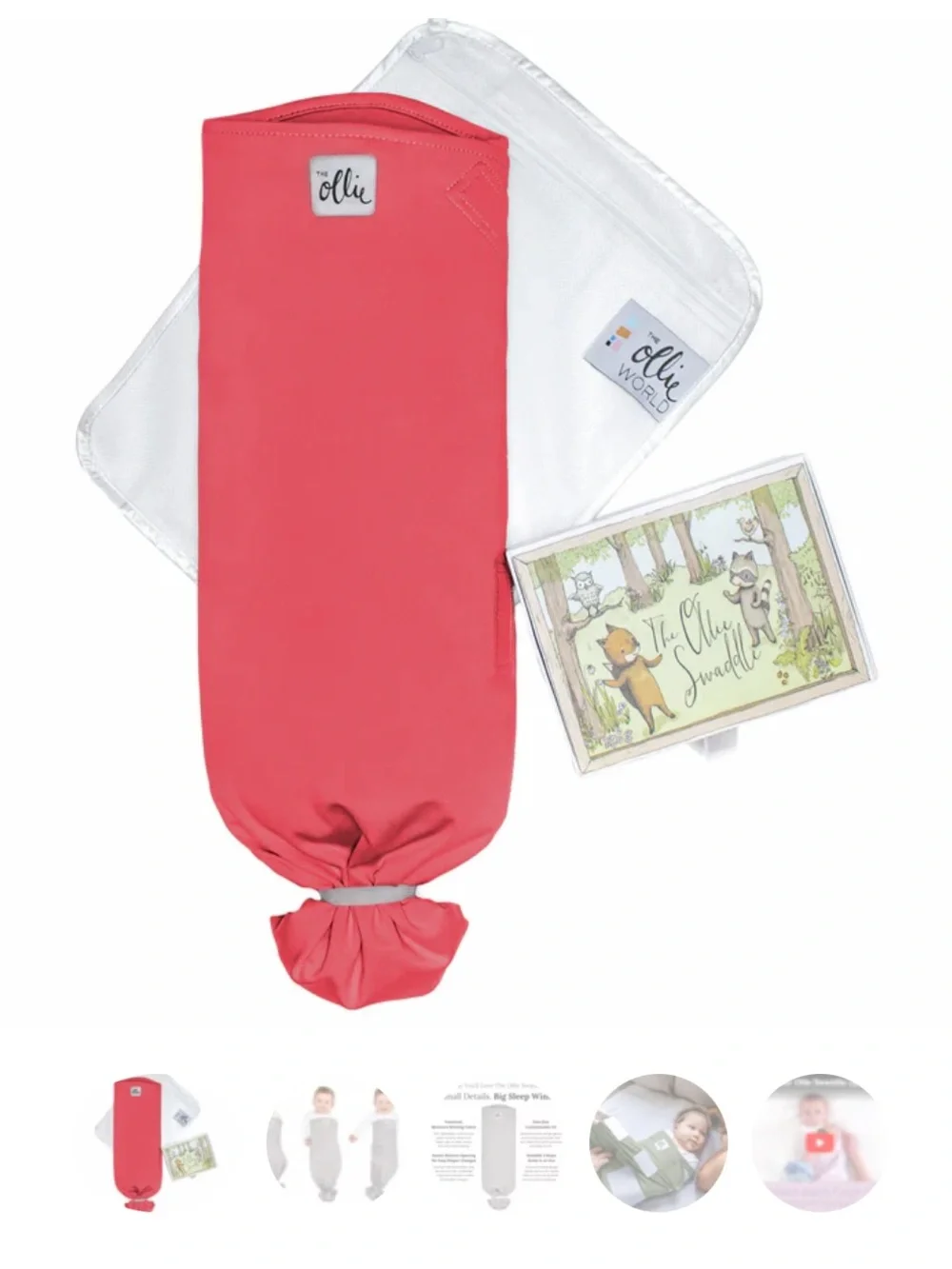 Ollie Coral Infant Swaddle